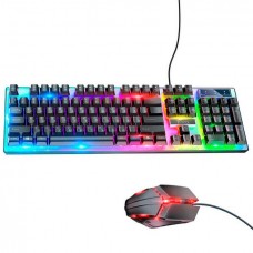 Ігрова клавіатура + миша Hoco GM18 Luminous Black дротова з підсвічуванням