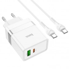 Зарядний пристрій Hoco N21 (PD/30W/QC3.0) 1Type-C+1USB/3,0A (Type-C- Lightning) Black