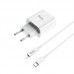 Мережевий зарядний пристрій Hoco C76A Speed source PD3.0 set (TO Lightning) (EU) White