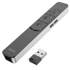 Лазерна указка Hoco GM202 Smart PPT page turning pen Silver, пульт для презентацій