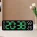Настінний LED-годинник цифровий з календарем та термометром, модель 5503 (23см*7.5см*3,5см) Green