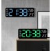 Настінний LED-годинник цифровий з календарем та термометром, модель 5503 (23см*7.5см*3,5см) Green
