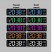 Настінний LED-годинник цифровий з календарем та термометром, модель 5503 (23см*7.5см*3,5см) Green