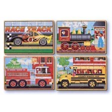 Набір із 4 пазлів в коробці "Машинки" Melissa&Doug (MD3794)