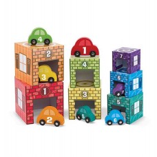 Кубики Melissa&Doug Набор блоков-кубов Автомобили и гаражи (MD12435)