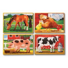 Набір із 4 пазлів в коробці "Тварини на фермі" Melissa&Doug (MD13793)