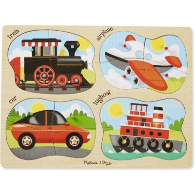 Дерев'яні пазли 4 в 1 "Транспорт" Melissa&Doug (MD9865)