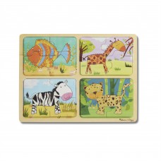 Дерев'яні пазли у футлярі "Тварини" Melissa&Doug (MD31362)