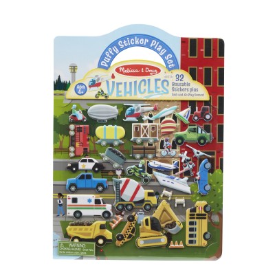 Об'ємні багаторазові наліпки "Транспортні засоби" Melissa&Doug (MD30522)