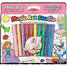 Чарівний набір для дівчаток "Розмальовка, наліпка, трафарет" Melissa&Doug (MD5500)