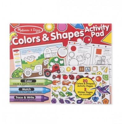 Альбом розмальовок / наліпок "Кольори і фігури" Melissa&Doug (MD8564)