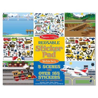 Набір багаторазових наліпок "Транспорт" Melissa&Doug (MD4199)